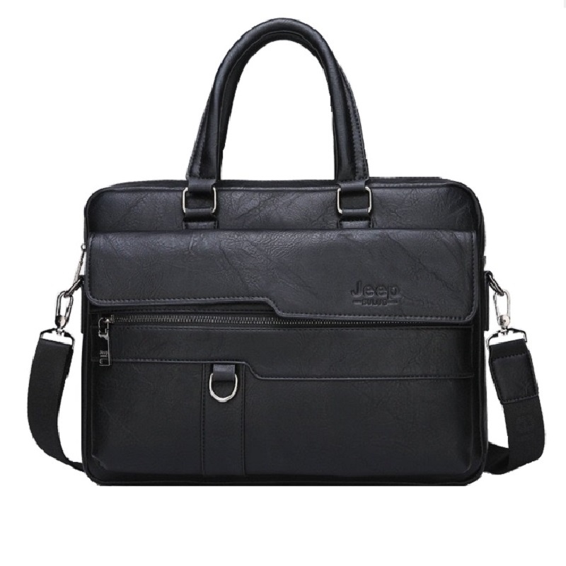 Túi xách cặp da bò công sở JEEP BULUO T20 39x28x6cmđựng laptop 14inch (Nâu đậm-Nâu sáng-Đen)  ) | BigBuy360 - bigbuy360.vn