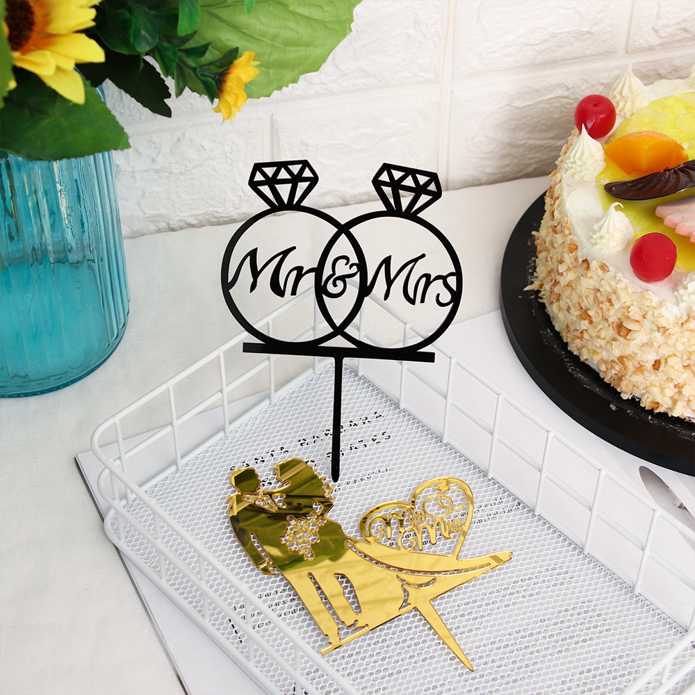 lontime Valentine's Day Cake Topper Wedding Cake Topper Romantic Marriage Party Supplies