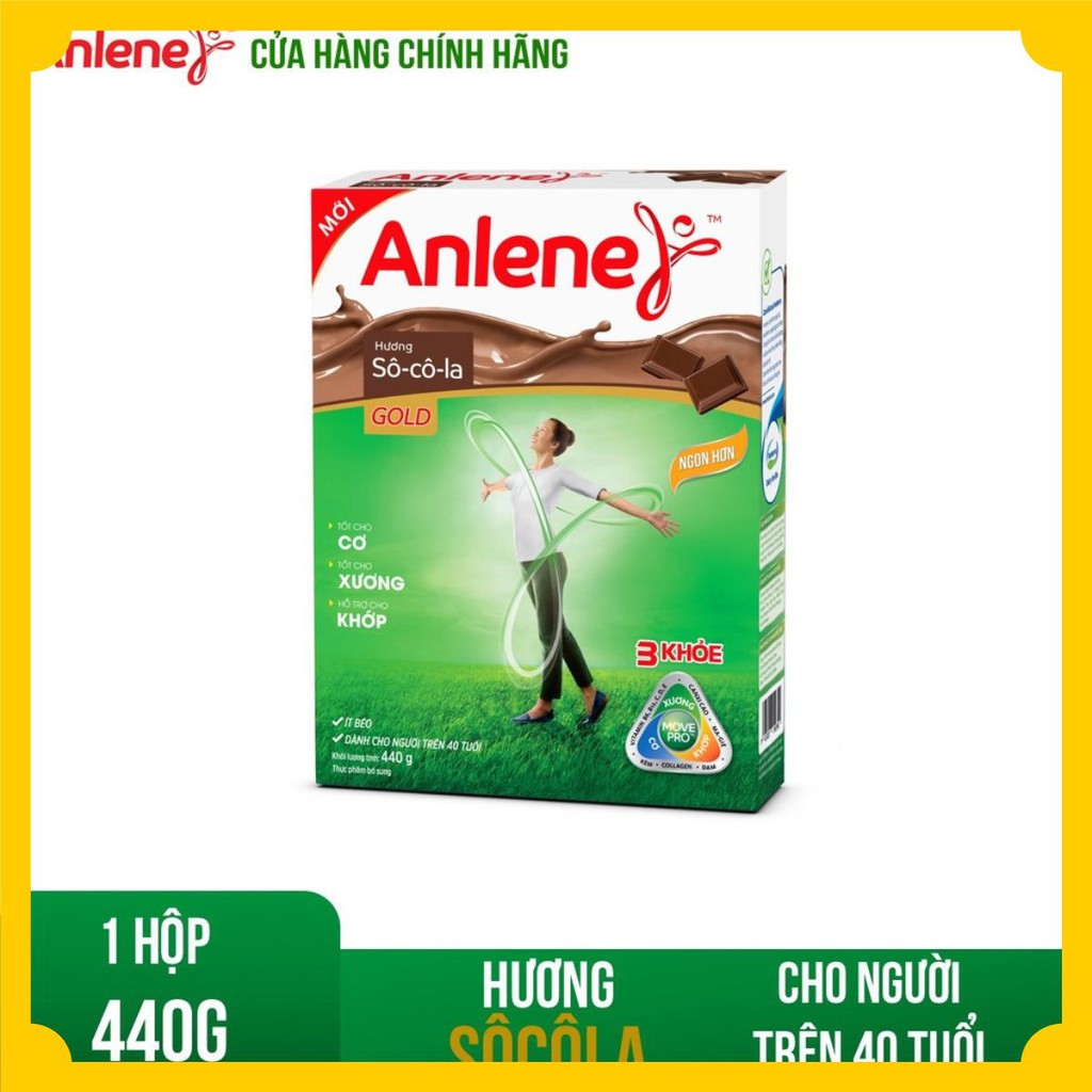 Sữa Anlene Cao Cấp🍁 FREESHIP🍁 Sữa Anlene Gold Hương Vanila Và Hương Sô Cô La 440g