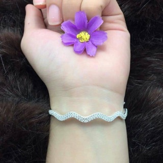 Lắc tay bạc nữ dạng sóng