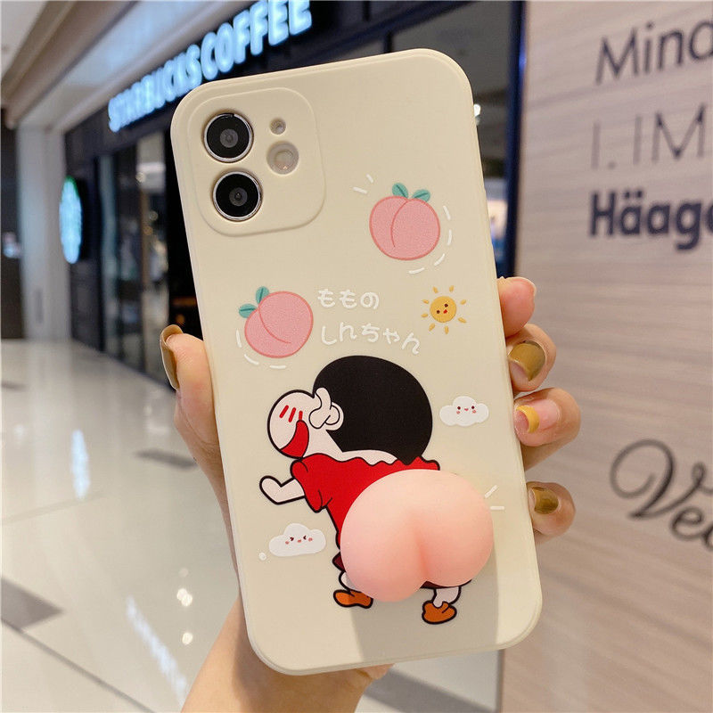 Ốp Điện Thoại In Hình Cậu Bé Bút Chì Shin Chan / Đào Cho Oppo A3S / A5 A7 / A5S / A12 F9 / F9Pro / Ax7 A8 / A31 A9 / F11 / A9X A11X / A112020 / Ax7 A82020 / F15 / A9Z