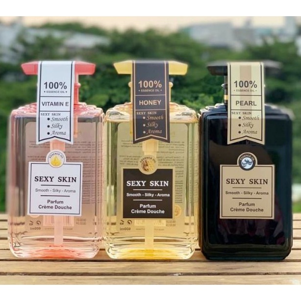 Sữa tắm nước hoa Sexy Skin làm sạch dưỡng ẩm và lưu hương thơm mát 600ml