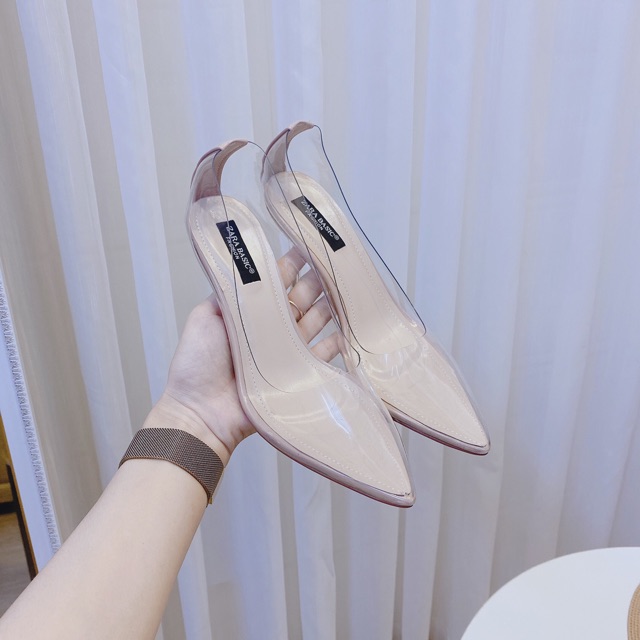 GIÀY CAO GÓT NHỌN 9CM MICA MÃ CG000054