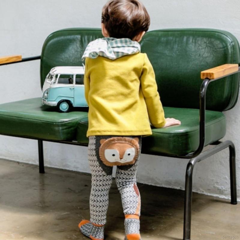 Set quần dài ôm kèm tất bằng cotton họa tiết con vật dễ thương giữ ấm cho bé yêu