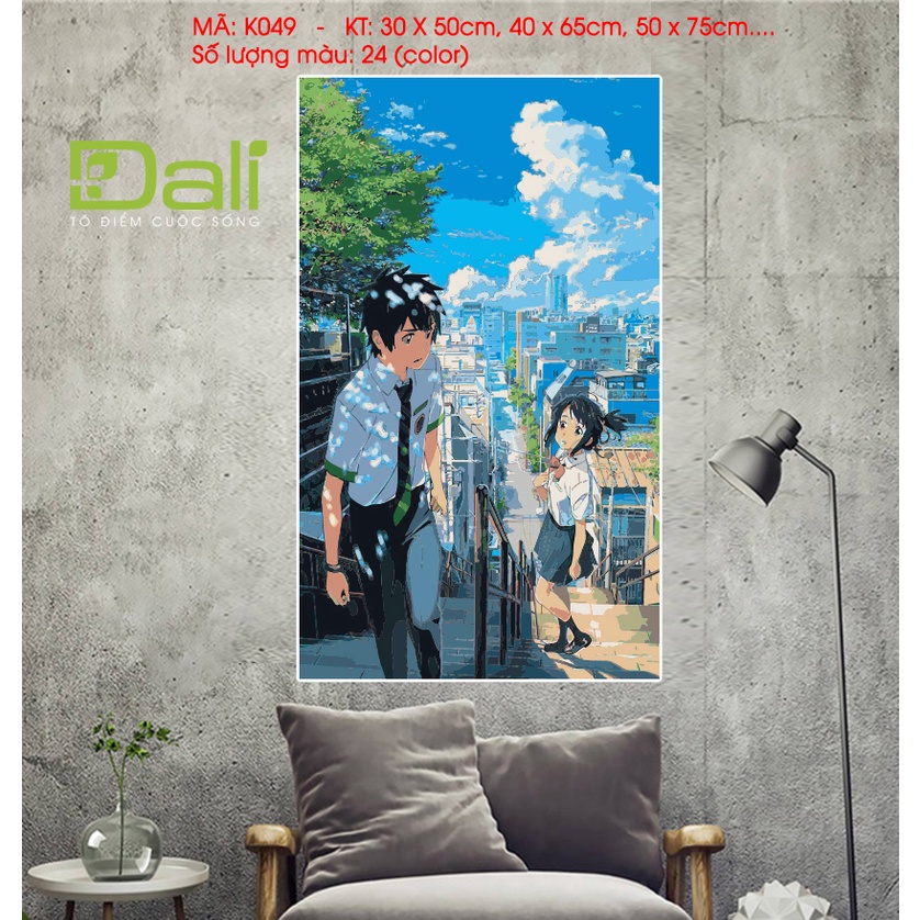 Tranh treo tường tự tô màu số hóa DALI Tranh Anime Your Name K049