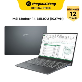 Laptop MSI Modern 14 B11MOU i3 1115G4/8GB/256GB/14"F/Win11/(1027VN)/Xám