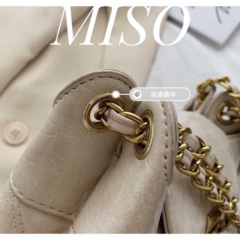 M27 Túi sách nữ đeo vai , đeo chéo nữ ô chám dây đôi có thể điều chỉnh hàng Quảng Châu by MISO