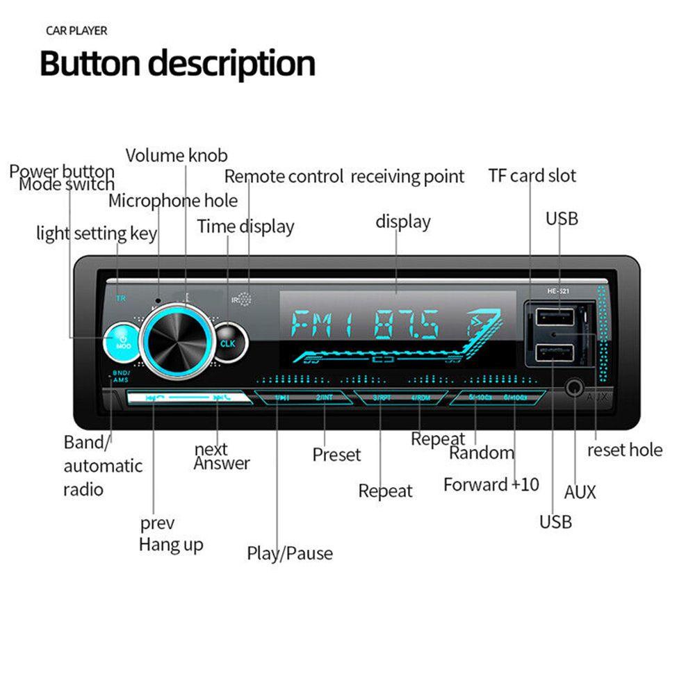 Máy Nghe Nhạc MP3 / FM / USB / AUX Rảnh Tay Tích Hợp Bảng Điều Khiển Dành Cho Ô Tô