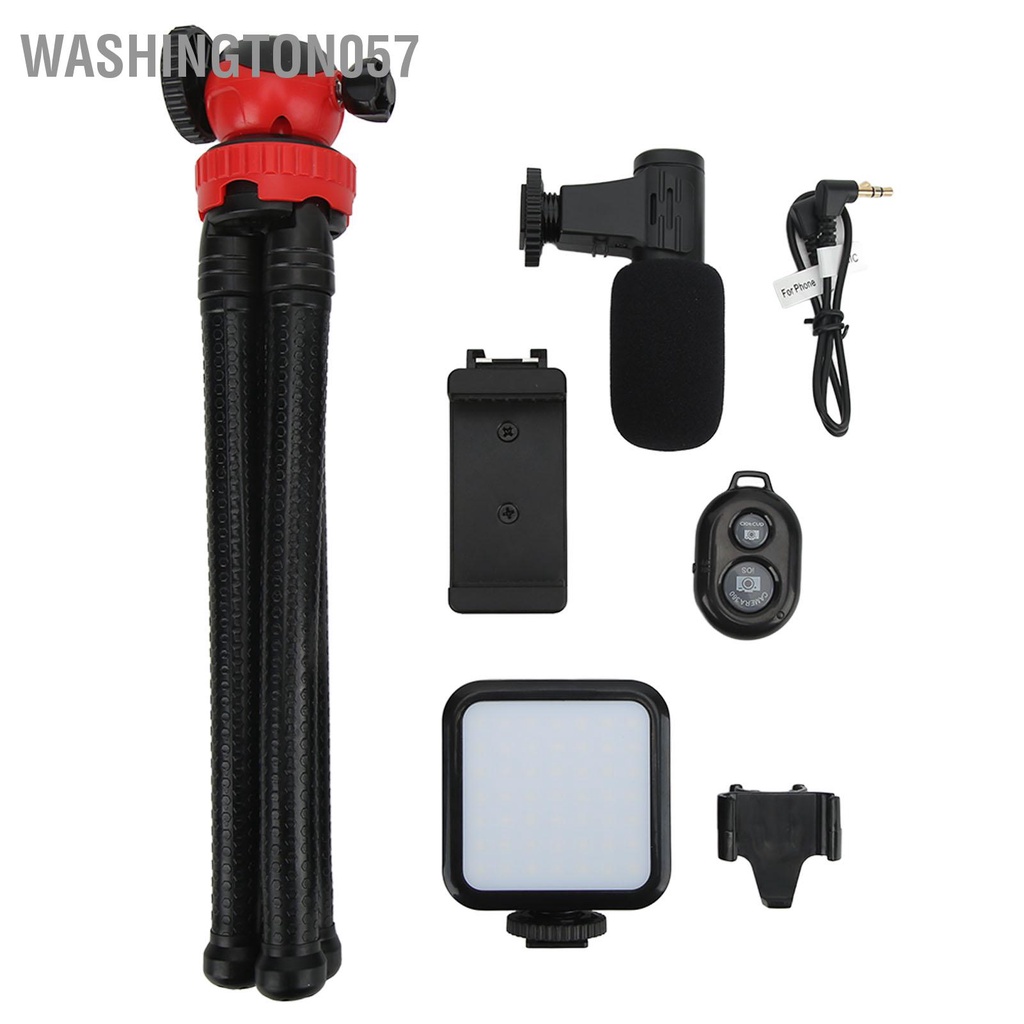 Có thể bán buôn Bộ dụng cụ quay video Điện thoại di động Vlog chụp ảnh phụ trợ lấp đầy ánh sáng Chân đế micrô Hàng giao ngayWashington057