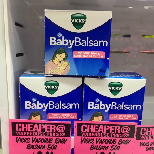 DẦU ẤM VICK BABY BALSAM ÚC - DÙNG CHO TRẺ TỪ 3 THÁNG