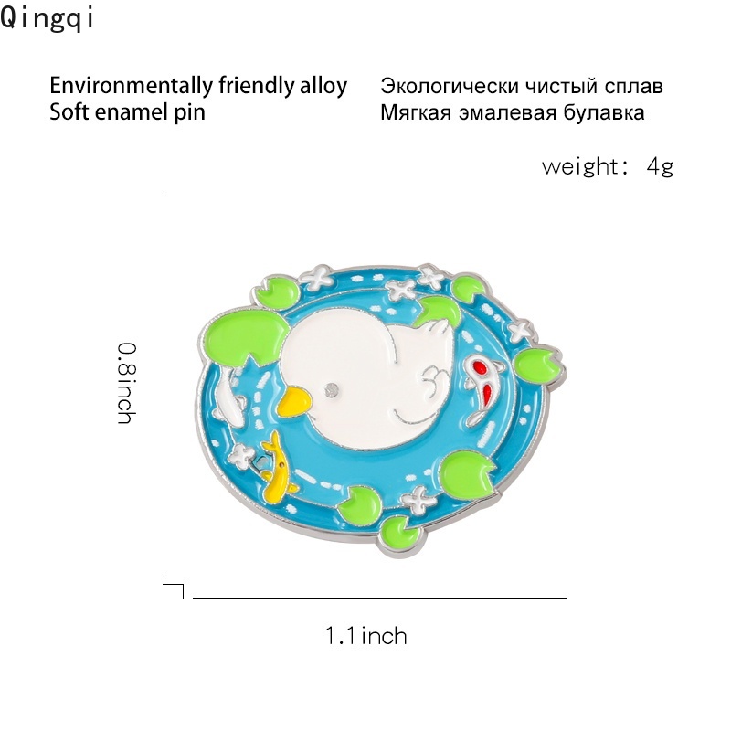 Ghim cài áo Miss Zoe hình vịt con đang bơi dễ thương đáng yêu