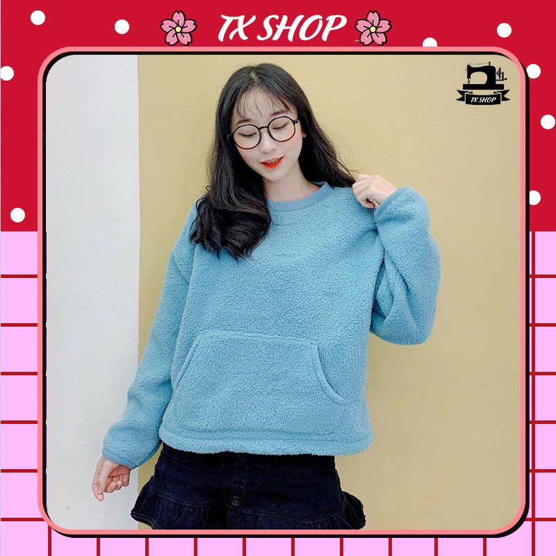 ÁO LEN CỔ TRÒN LÔNG NỈ SIÊU ĐẸP