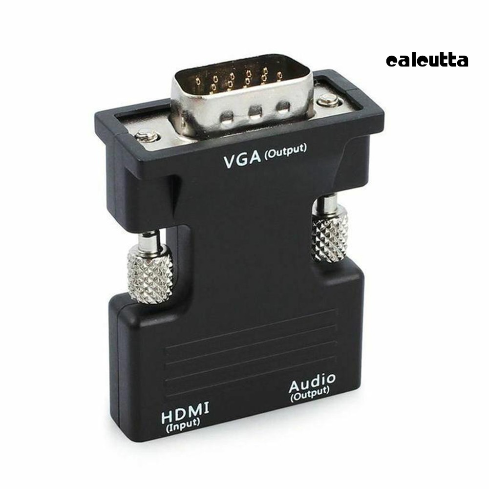 【Ready stock】1080P HDMI Female to VGA Male Converter Adapter with Audio Cable for PC HDTV