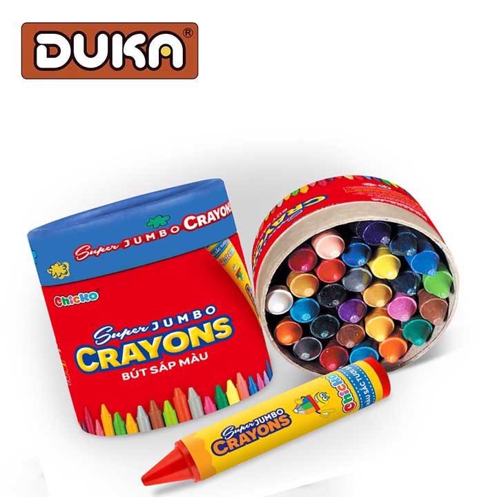 Văn Phòng Phẩm DUKA: Bút Sáp Màu Super Jumbo Crayons (18 Màu) DK 3305