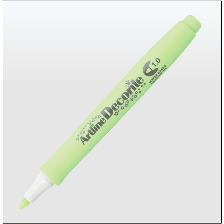 Bút màu nổi viết vẽ trên mọi chất liệu Artline Decorite EDF-1 - Màu xanh lá mạ pastel (Yellow Green)