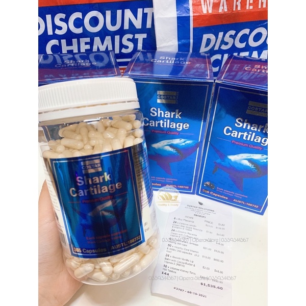 Sụn Blue Shark Cartilage Costar 365 Viên