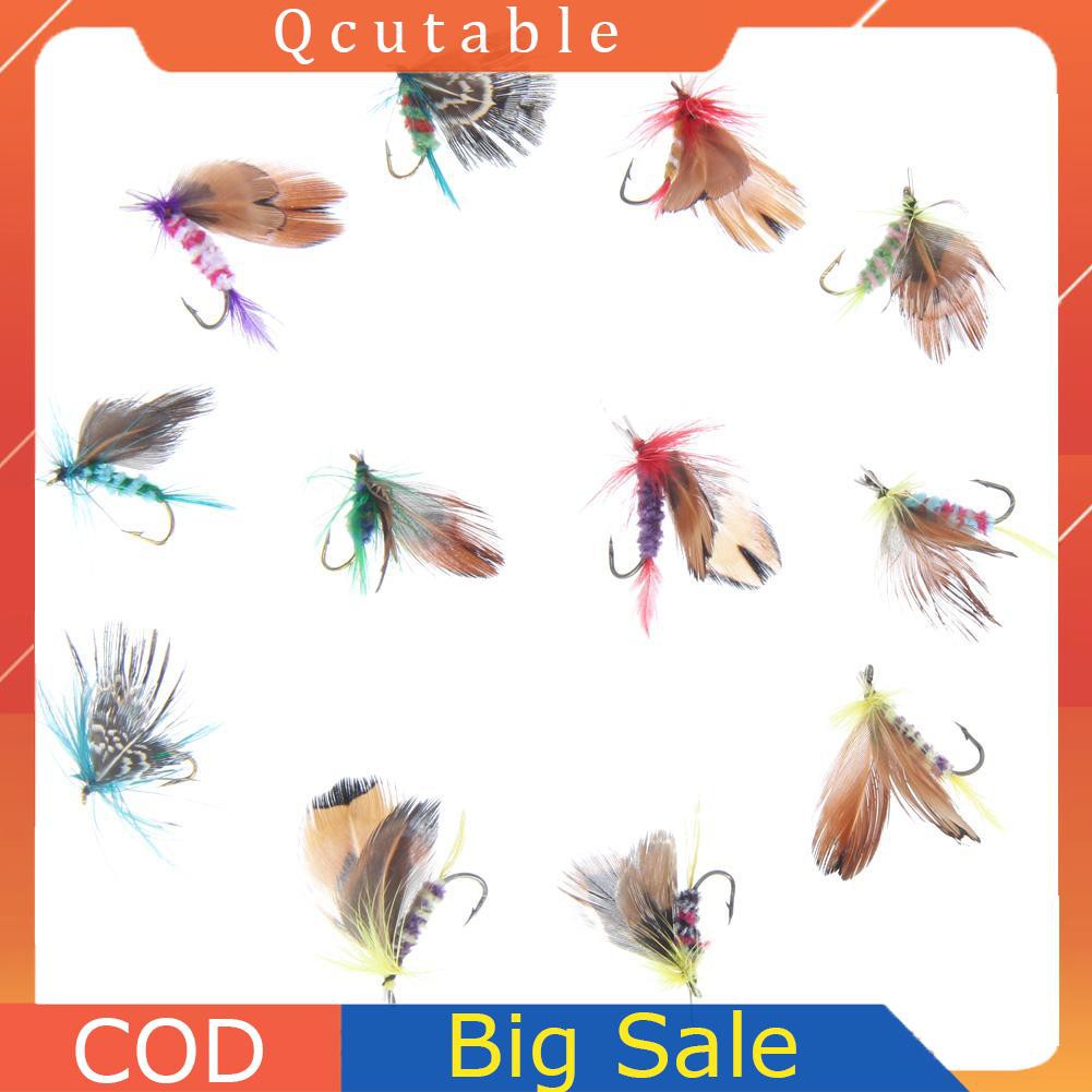 Set 12 Mồi Câu Cá Giả Côn Trùng Chuyên Nghiệp