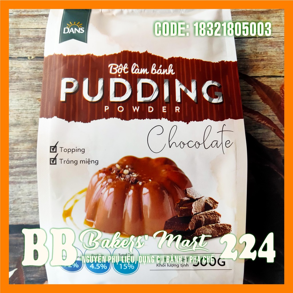 Bột làm bánh PUDDING vị Socola CHOCOLATE DANS - 500gr