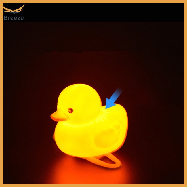 Chuông Xe Đạp Hình Vịt Đội Mũ Bảo Hiểm Tích Hợp Đèn Độc Đáo Dễ Thương