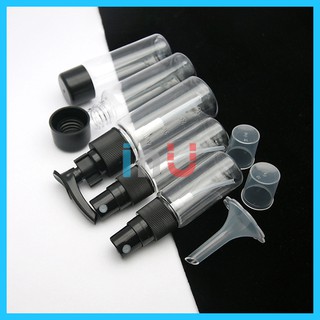 HCM - Bộ chiết mỹ phẩm 6 món nắp đen mang du lịch, công tác