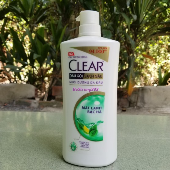 Dầu gội sạch gàu Clear mát lạnh bạc hà 900g