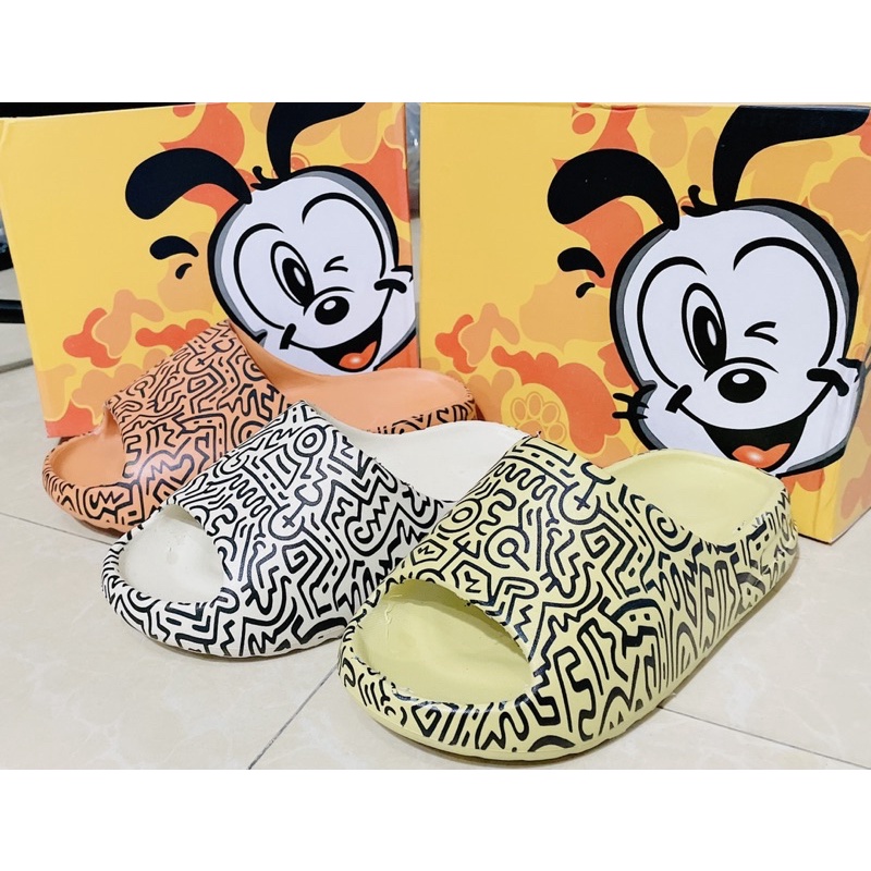 dép nam nữ bánh mì hoạ tiết cực đẹp ( full box)