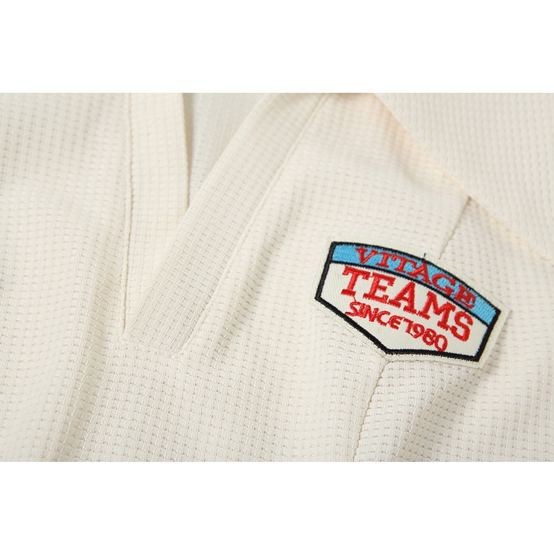 DUNEA Đầm Tay Ngắn Phồng Cổ Bẻ In Chữ Thời Trang Đường Phố Cho Nữ