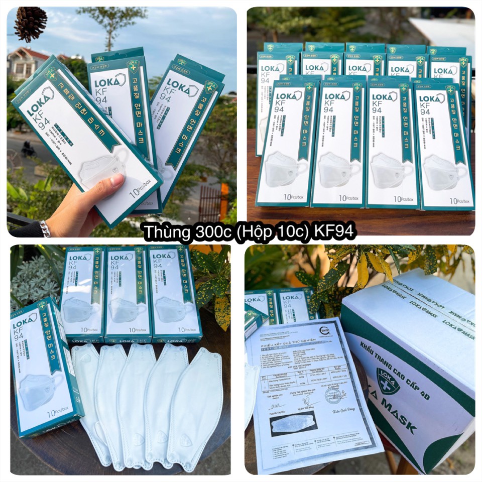 Thùng 300c KF94 LOKA Mask 🌸 FREESHIP 🌸 Khẩu Trang 4D KF94 Kháng Khuẩn Công Nghệ Hàn Quốc Hottrend