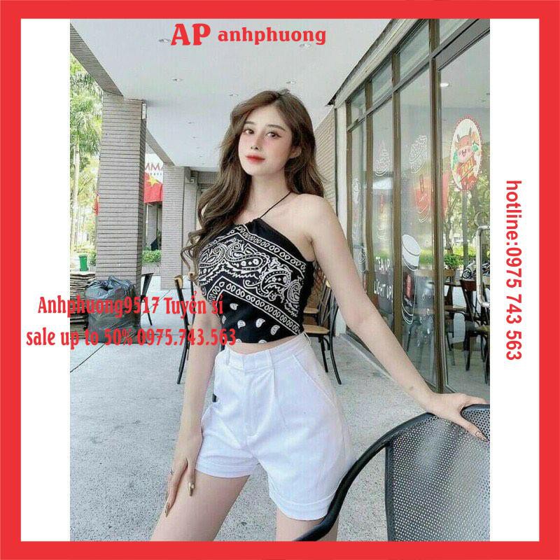 Áo Yếm thổ cẩm đan dây lưng chất cotton🍀freesize🌿form <55kg