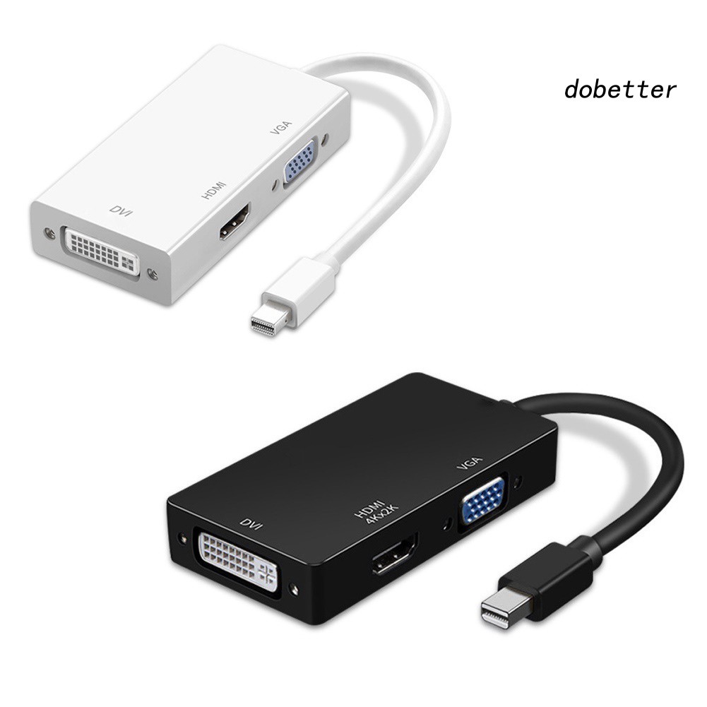 DOH_Portable Mini 1080P DP to HDMI VGA DVI Cable Adapter Converter for Macbook Pro