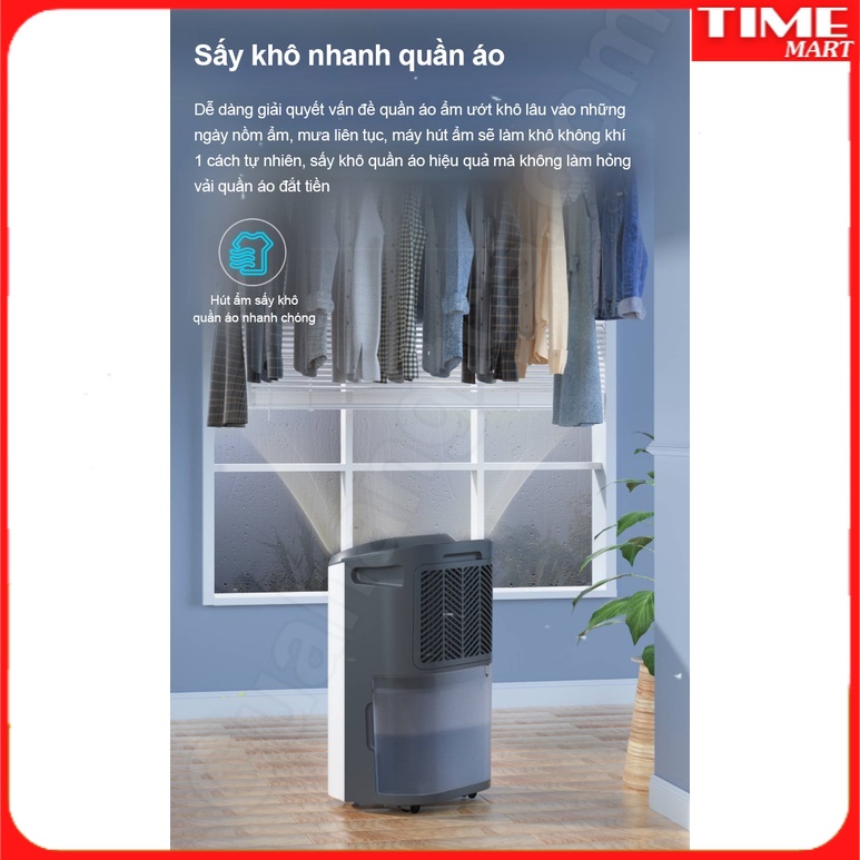 [CHÍNH HÃNG] Máy hút ẩm thông minh Xiaomi Deye 12L Z12A3. Hút siêu nhanh [TIME_MART siêu thị tiện ích gia đình]