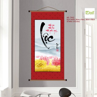 Tranh treo tường tự tô màu số hóa DALI Tranh Thư pháp Lộc TP017