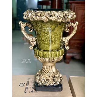Bình hoa composite decor, trang trí, quà tặng sinh nhật, tân gia, bình hoa giả, cao cấp mã cúp 1