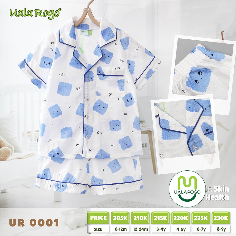 [Mã FABRR5501 giảm 100% đơn 0Đ] Bộ pizama bé trai Ualarogo UR0001