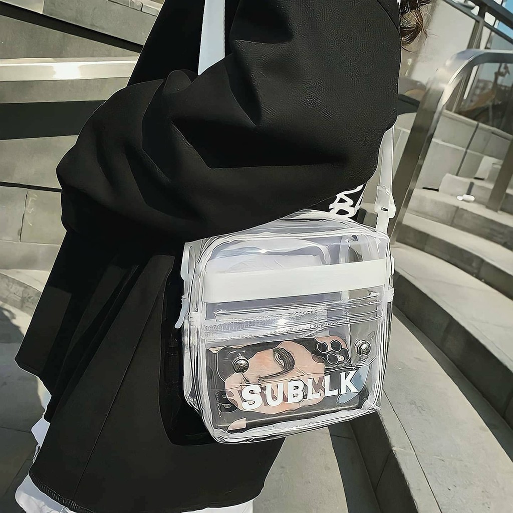 Túi đeo chéo nhựa PVC trong suốt kiểu dáng Unisex hiện đại | BigBuy360 - bigbuy360.vn