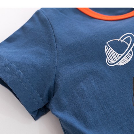 Mã A164 bộ đồ xuân hè size đại họa tiết tàu vũ trụ cho bé trai