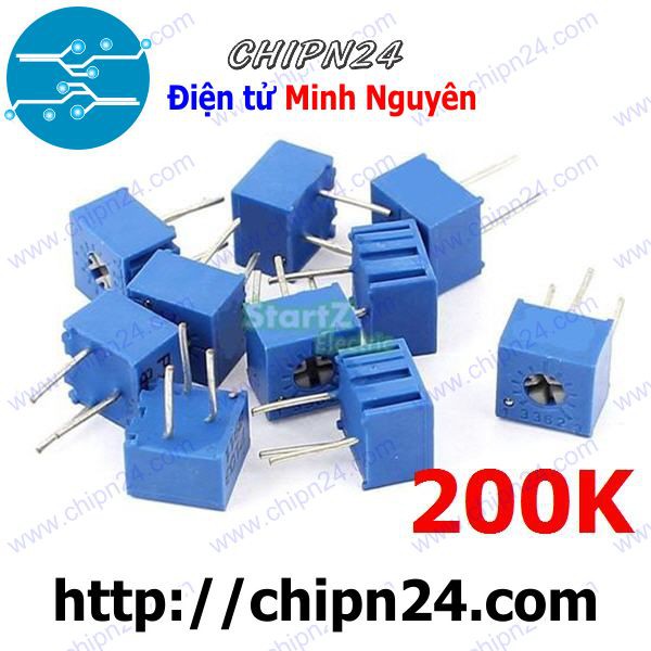 [3 CÁI] (KG2) Biến trở Vuông 200K (3362P) (Chiết áp Kích thước 6.6x7MM)