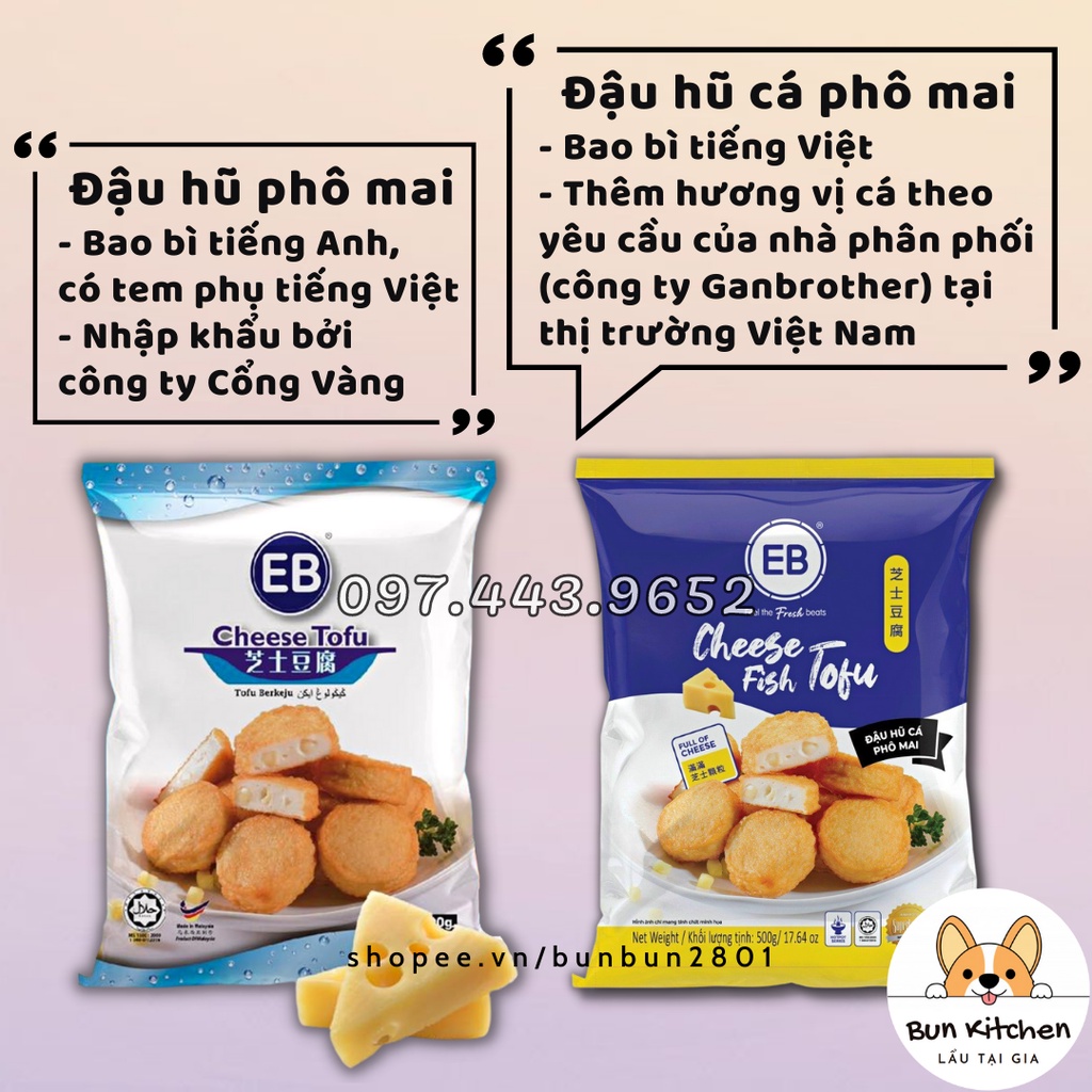 Đậu hũ phô mai EB - Viên thả lẩu Malaysia