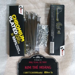 Bộ nan hoa | Căm xe máy APSN Thailand tròn mạ Crom các Size 149 , 157 , 184 ... CHÍNH HIỆU