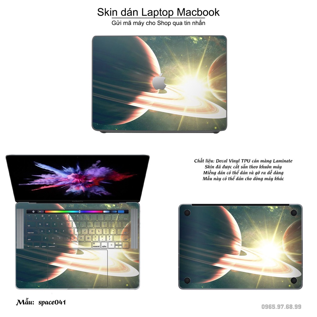 Skin dán Macbook mẫu không gian (đã cắt sẵn, inbox mã máy cho shop)