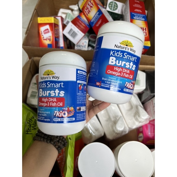 NATURE’S WAY KIDS SMART OMEGA3 FISH OIL LỌ 180 VIÊN CHÍNH HÃNG