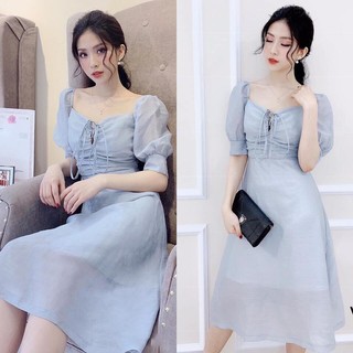 ĐẦM VOAN LỤA RÚT DÂY NGỰC