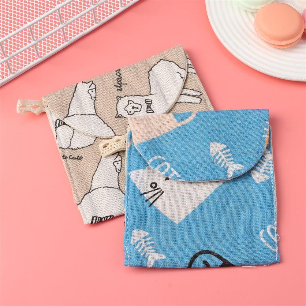 Túi Đựng Mỹ Phẩm / Trang Sức / Tai Nghe Họa Tiết Hoạt Hình Động Vật Dễ Thương
