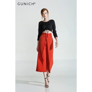 Quần culottes cam đắp chéo Gunich