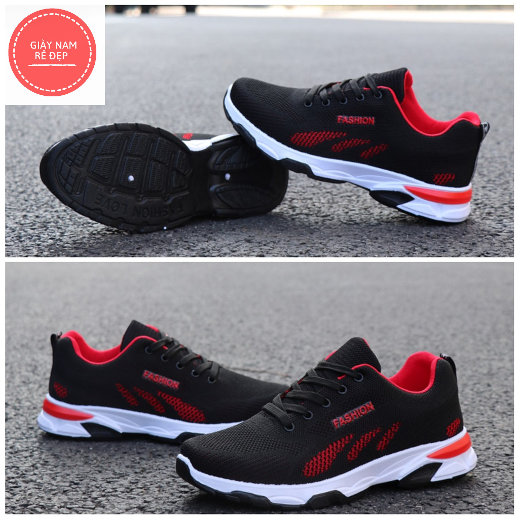 Giày thể thao nam sneaker Fashion 3 Lá Gót Màu Cá Tính Thời Trang