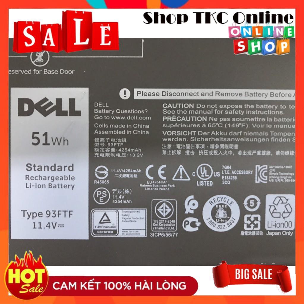 ⚡ Pin Dell Latitude 5280 5480 5488 5580 5290 5490 5590 93FTF Battery