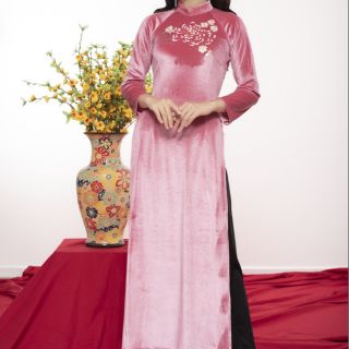 Áo dài truyền thống nhung