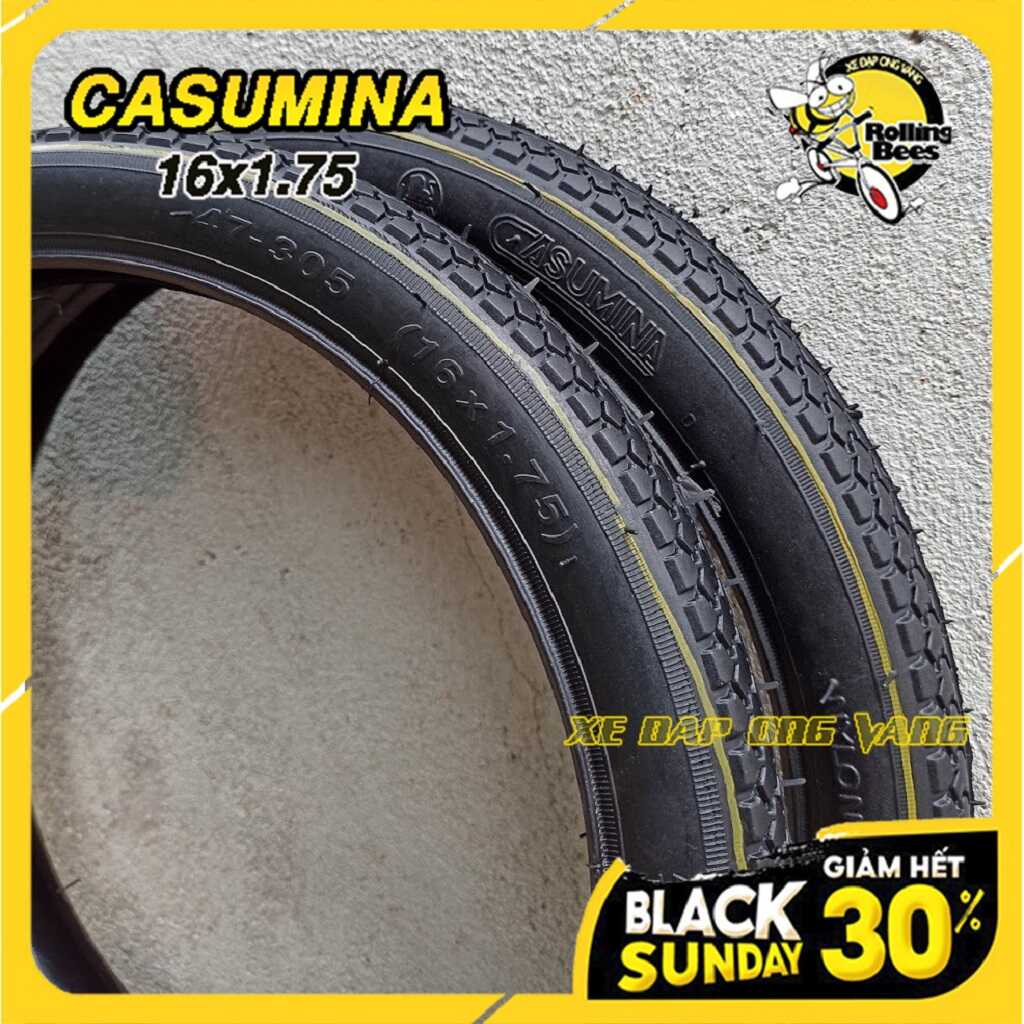 Săm Lốp, Vỏ Ruột Xe Đạp Trẻ Em 16x1.75  Chính Hãng Casumina