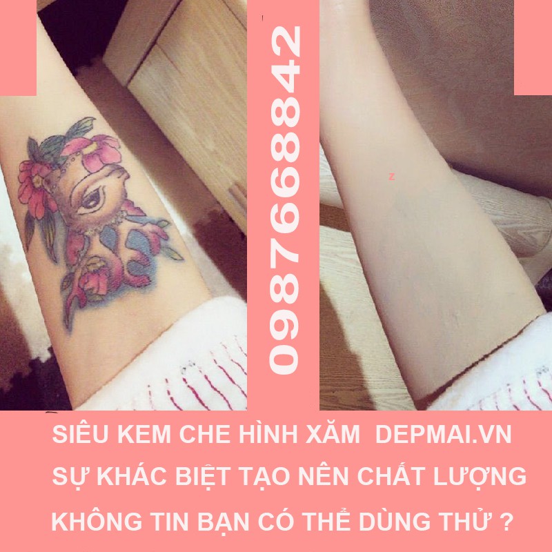 Bộ siêu kem che hình xăm hai mầu đẹp mãi