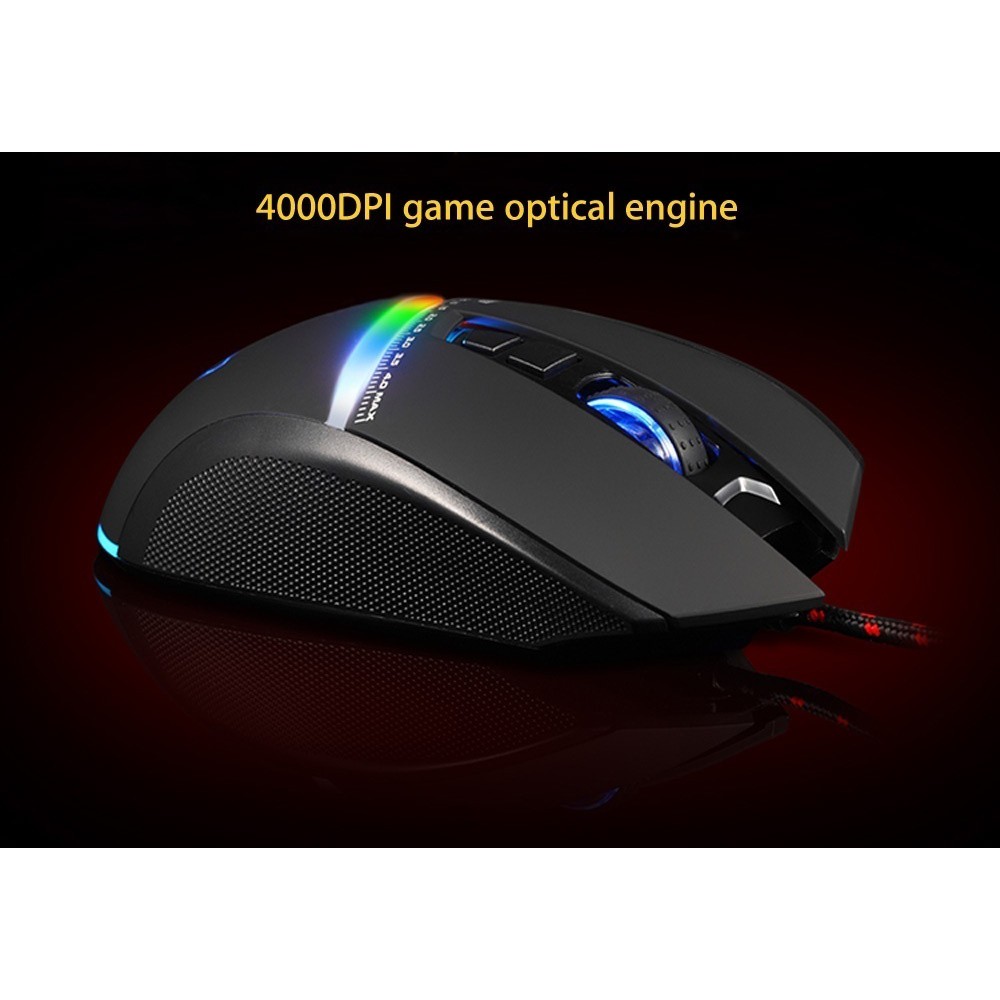 Chuột game cao cấp Motospeed V10 Magic Leopard DPI 4000-Led đa màu